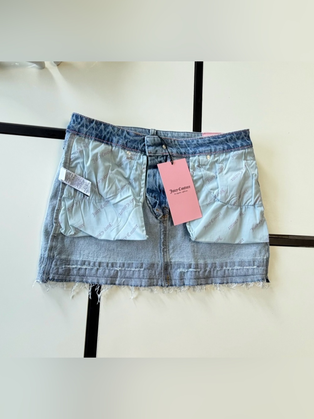 🎀 ✨ NWT Juicy Couture Y2K Style Denim Mini Skirt - Size 3/26 ✨🎀 - Picture 9 of 13